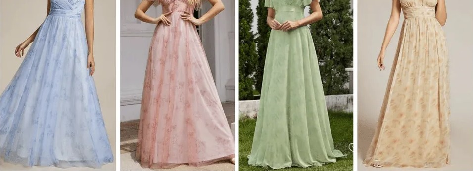 Formal floor-length gowns for women
